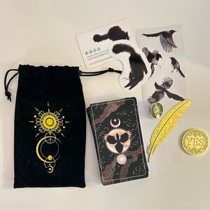 The Magpie’s Lenormand Deck Set with Velvet Pouch and divination coin- see desc!